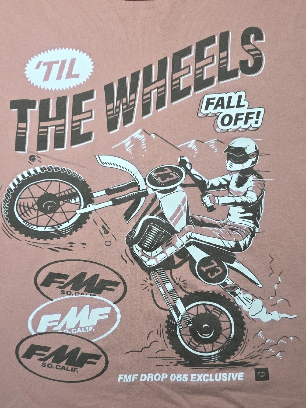 FMF 'Til The Wheels Fall Off' Exclusive Graphic Tee Shirt Sz XXL